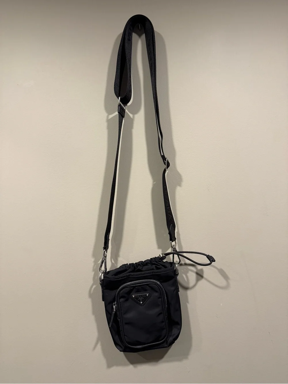 Prada Black Nylon Crossbody Pouch Unisex, thrifted! 🚨OPEN TO OFFERS🚨